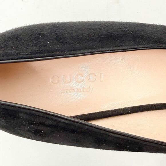 Gucci GG Marmont Loafers Pumps Kiltie Fringe Block Mid Heel Size EU 38 US 8 - Picture 8 of 12